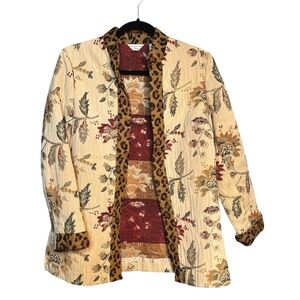Laura Ashley Patchwork Lagenlook Fall Quilted Jacket‎ Petite Small